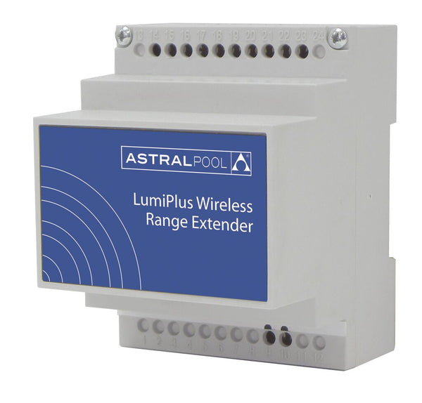 AstralPool LumiPlus Wireless Range Extender, zosilovač signálu, DIN lišta