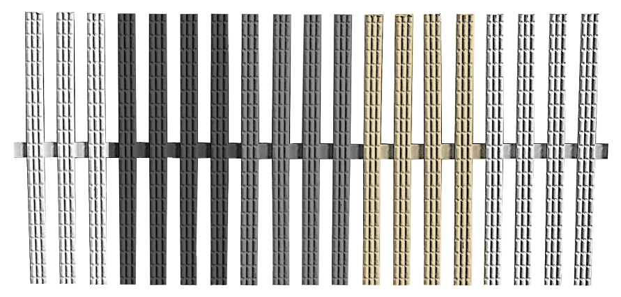 Prelivová mriežka rovná Classic Single 145mm, sivá
